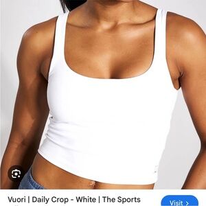 Vuori White Daily Crop Tank